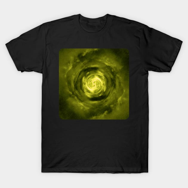 Yellow Wormhole in Space T-Shirt by The Black Panther